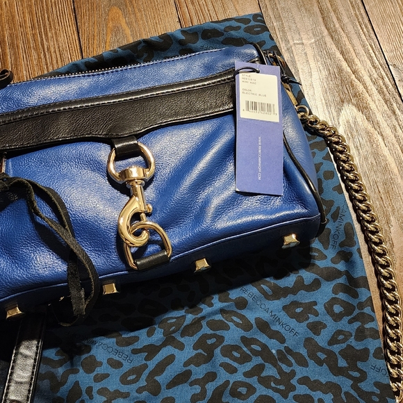 Rebecca Minkoff Electric Blue Mini Mac Bag - Picture 13 of 15